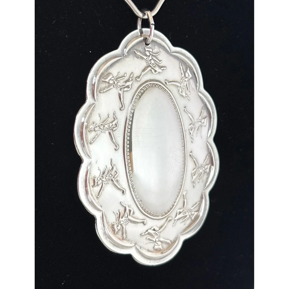 Towle Sterling Silver 1980 Christmas Medallion Ten Lords A Leaping Ornament Box